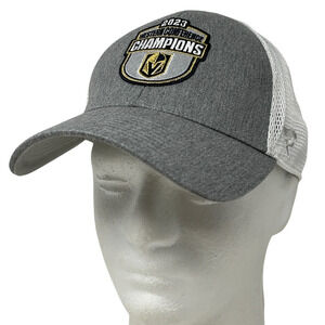Las Vegas Golden Knights 2023 Champions Trucker Hat Cap Fanatics Snapback Gray